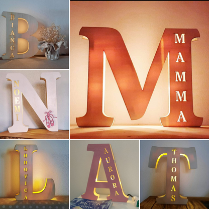 NueraTrend™ Lampada Led  in Legno Personalizzata